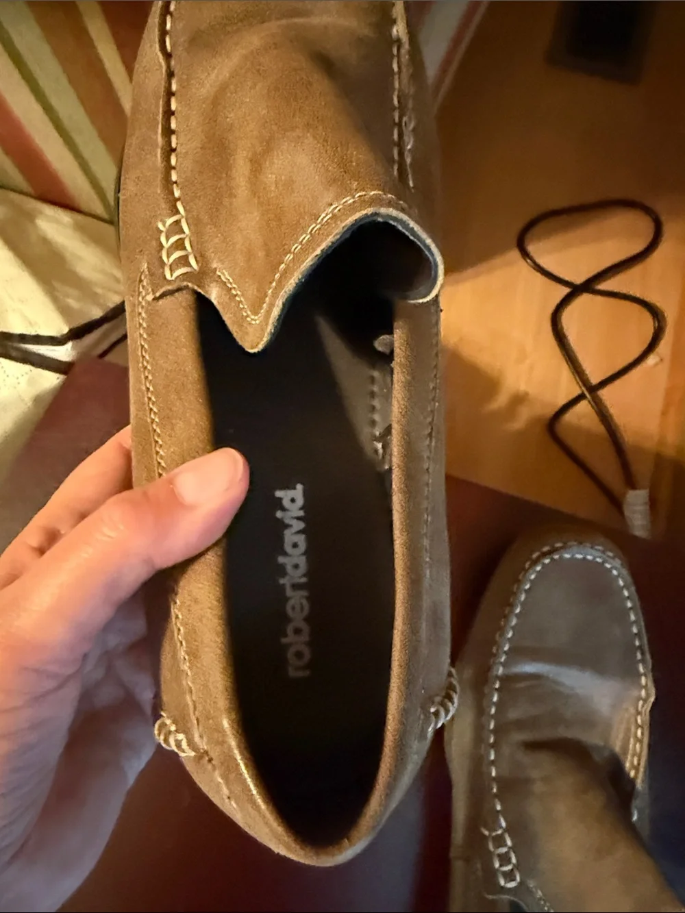 Men's Tan Suede Slip-On Loafers